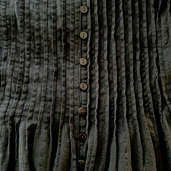 Free People Tate Tunic Black Mini Dress Open Back Lace Up NWOT - Picture 13 of 15